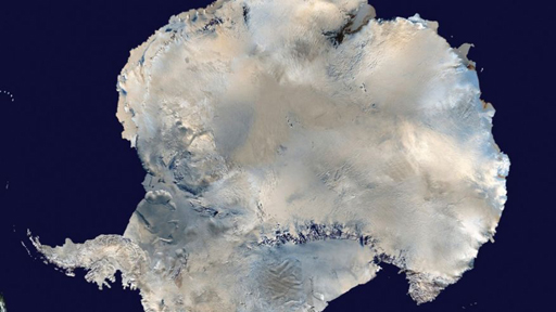 A satellite view of Antarctica is seen in this undated NASA handout photo obtained by Reuters February 6, 2012. Russian scientists are close to drilling in to the prehistoric sub-glacier Lake Vostok, which has been trapped under Antarctic ice for 14 million years. REUTERS/NASA/Handout